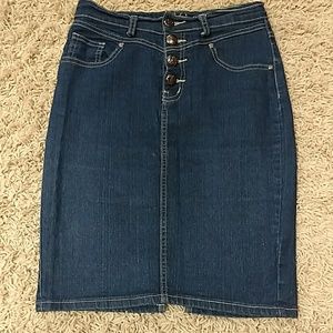 Jean pencil skirt